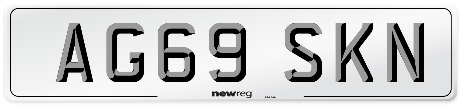 AG69 SKN Number Plate from New Reg